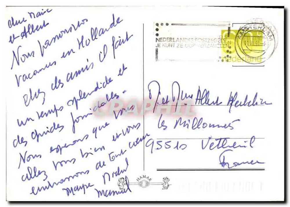 Hollande — Lembrete - Verso