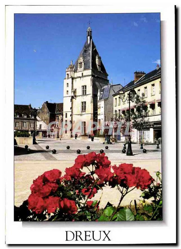 Dreux — Place du Beffroi und die Rose — M.G. Éditions, n° 28134003 - Vorderseite