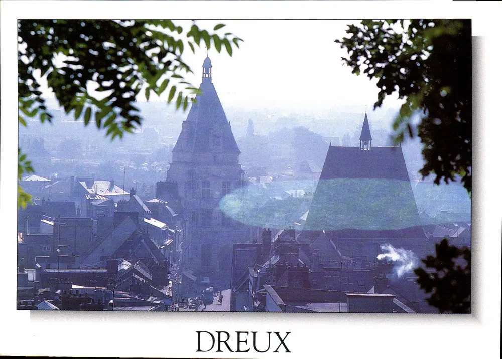 Dreux — Panorama sobre a cidade — M.G. Éditions - Sandillon - Frente
