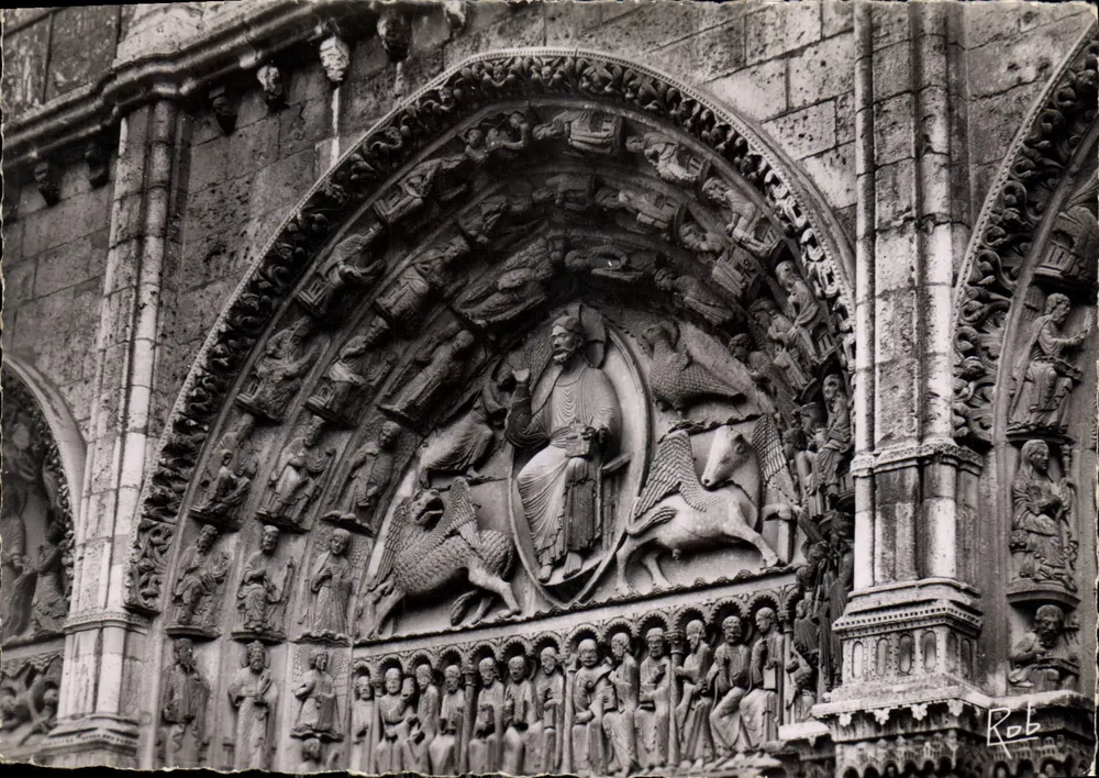 Chartres - Königstür — Tympanon des 12. Jahrhunderts — Rob - Vorderseite