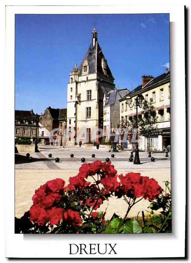 Dreux — Place du Beffroi und die Uhrturm — M.G. Éditions, n°28134003 - Vorderseite