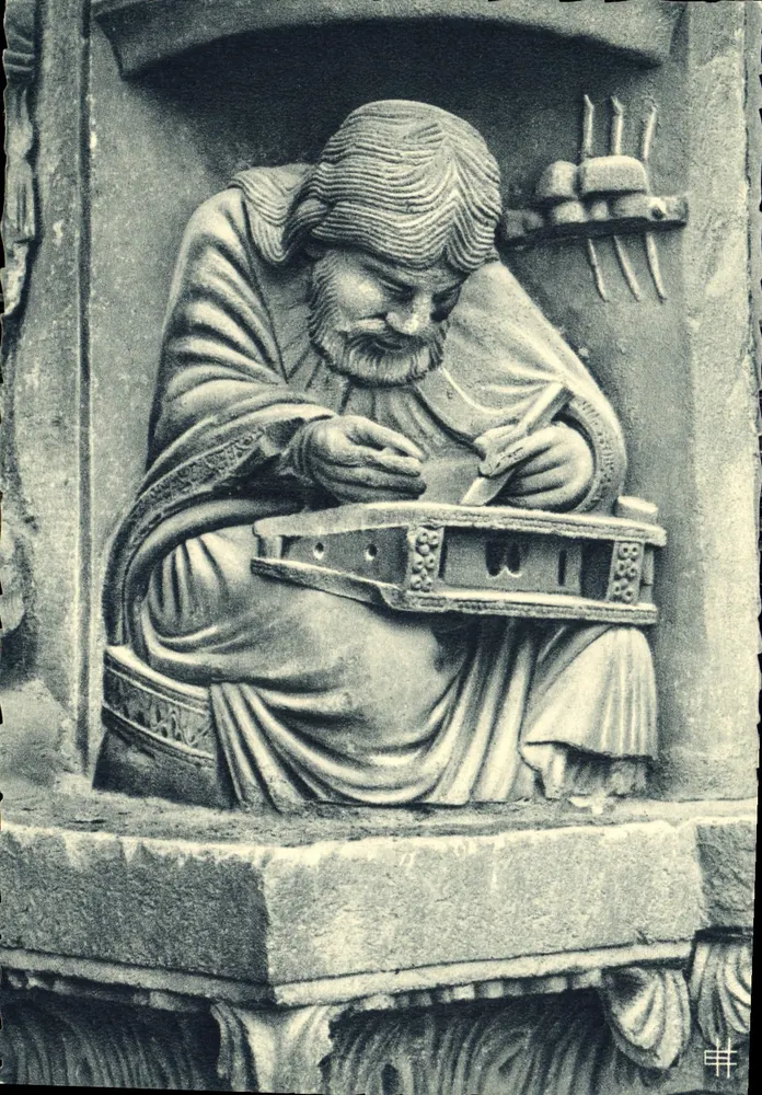 Catedral de Chartres — Portal Real (século XII) — Pitágoras - Frente