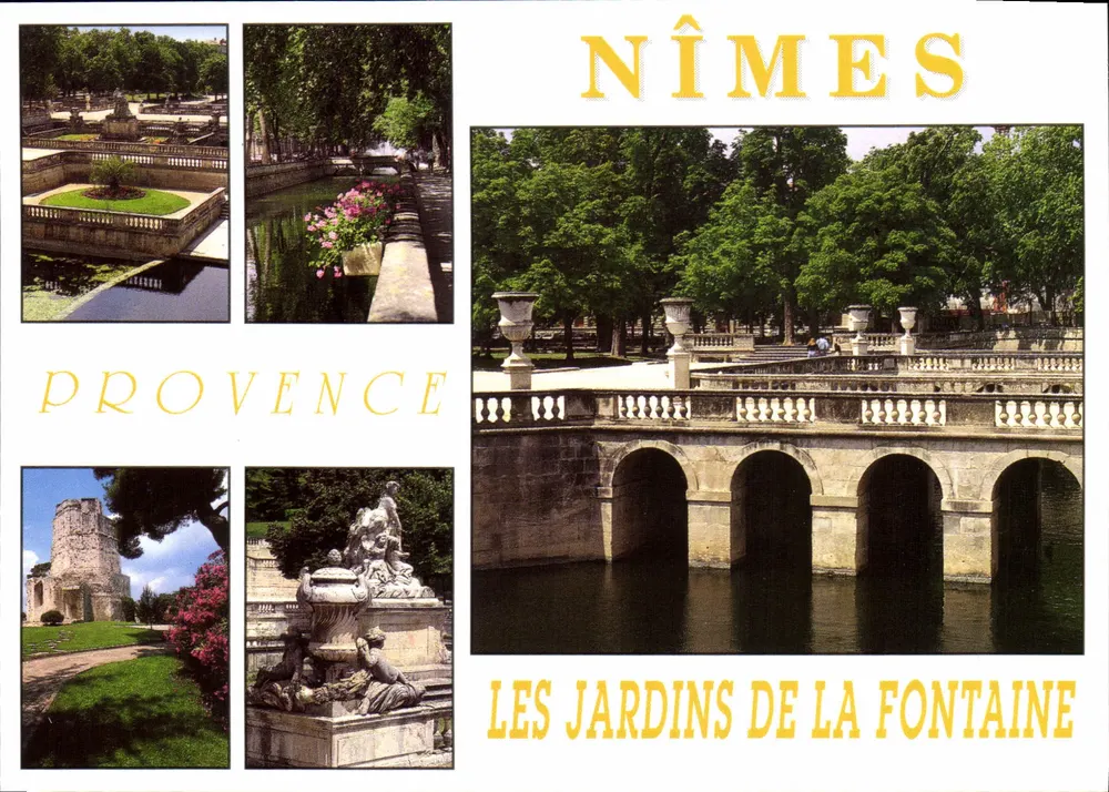 Nîmes — Die Gärten der Fontaine — Société AJAX - Vorderseite