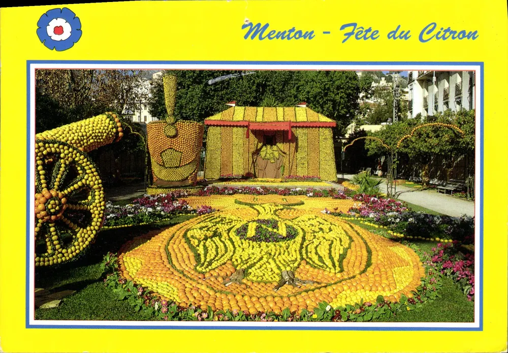 Menton - Festa do Limão — decorações em limões e flores - Frente