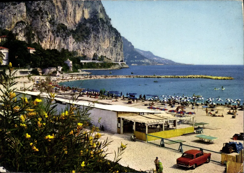 Beaulieu-sur-Mer — A praia e a Basse Corniche — Edições S.E.P.T. - Fabricação Francesa - Frente