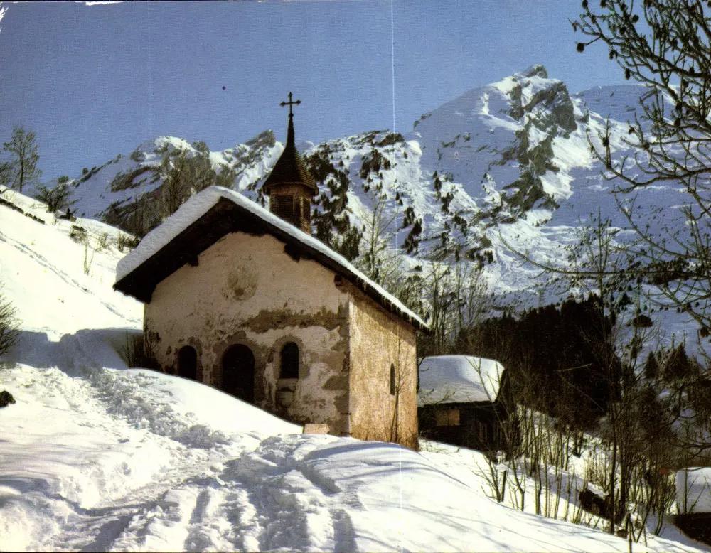 La Chapelle pod śniegiem — F. 30742 — Wyd. J. CELLARD, 69500 Bron - Awers