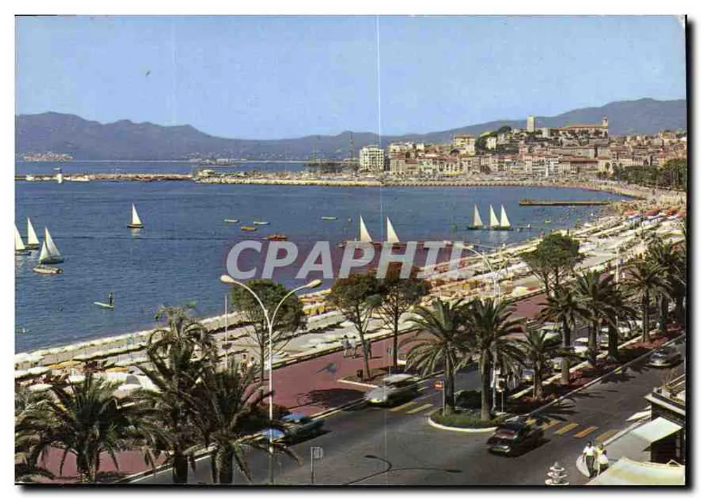 Cannes - A Croisette — vista panorâmica — Edições de Arte Montluçon - Frente
