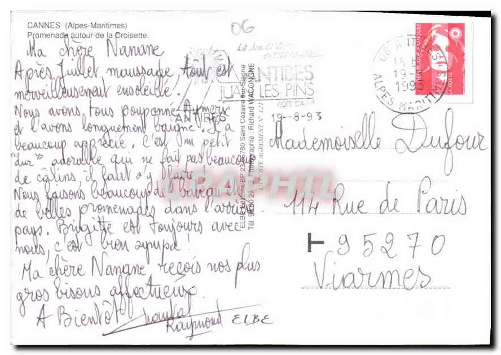 Cannes — Promenade um die Croisette — unbekannter Verlag - Rückseite