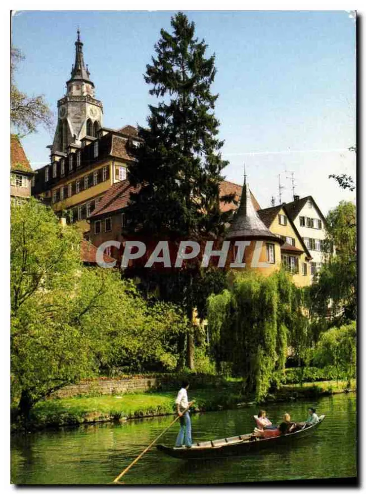 Tübingen — vista del Höllelnturm e dell'Alte Aula — editore Mets, n° OT 541/172 ELE - Recto
