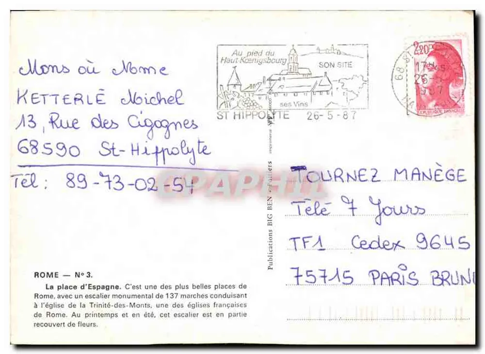 Place d'Espagne — Escadaria das Trinité-des-Monts — Publications BIG BEN - Verso