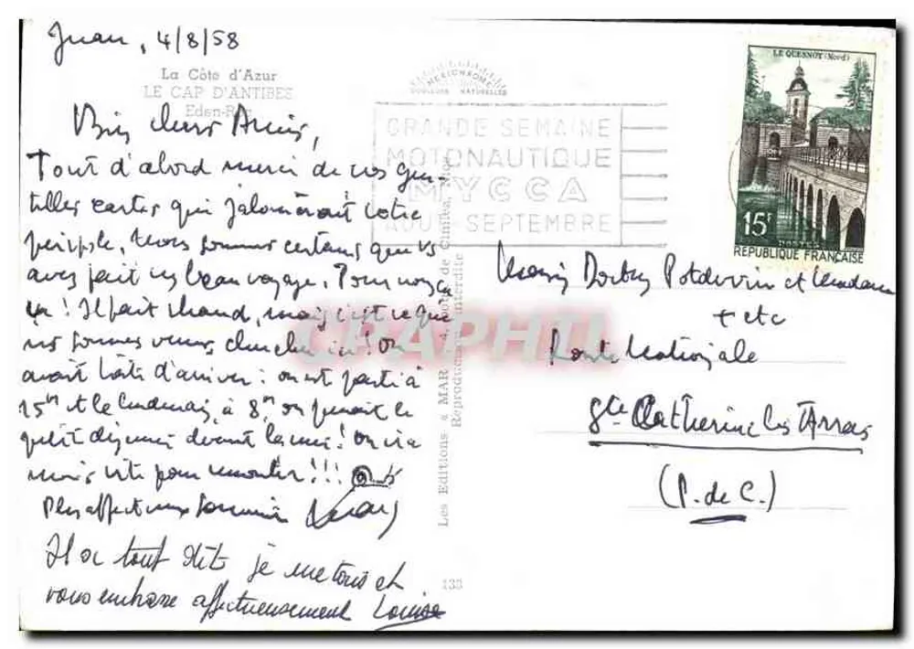 Piscina e praia do Cap d'Antibes — A Costa do Azul — Edições & Mar, n°133 - Verso
