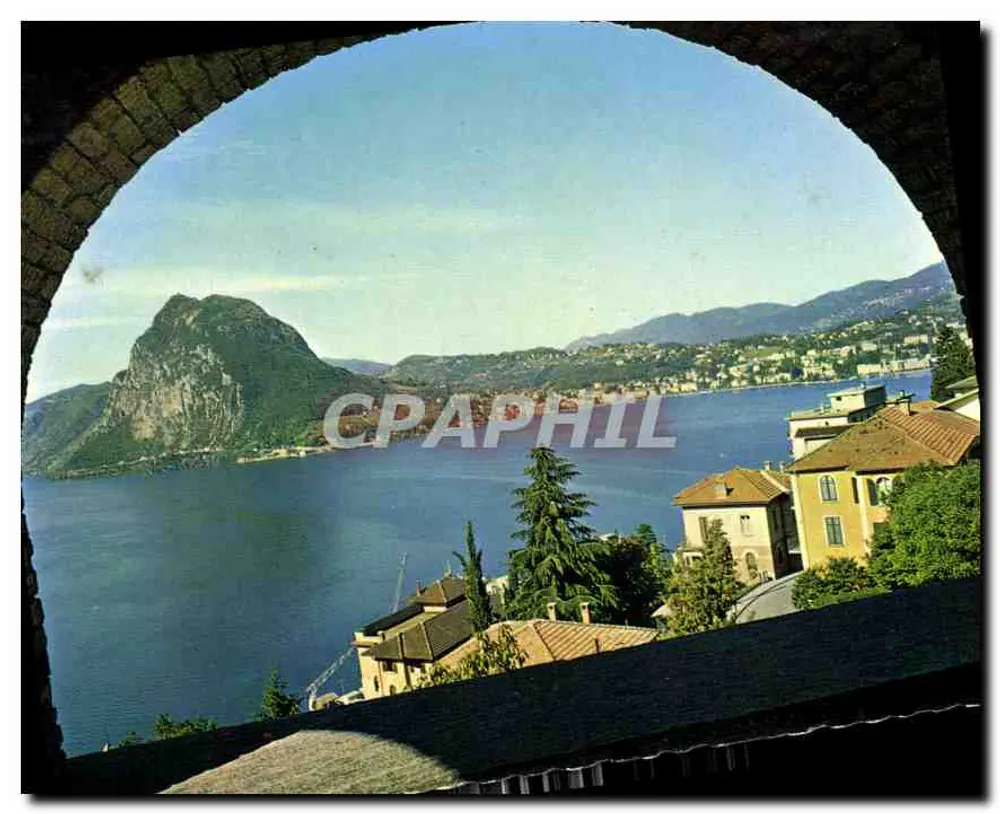 Vista do lago de Lugano — Lugano-Castagnola — editor desconhecido, n° 2108 - Frente