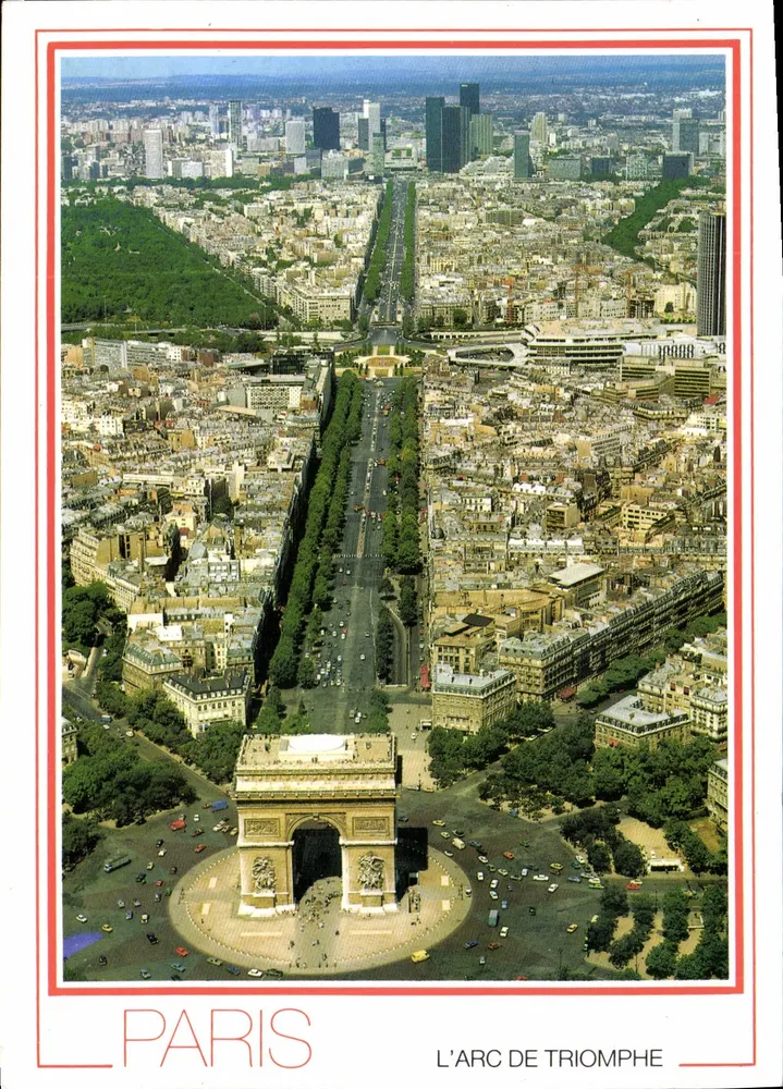 Paris — O Arco do Triunfo — Edições Chantal - Frente