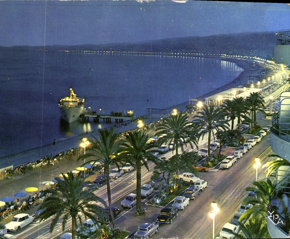Nice — Promenade des Anglais bei Nacht — Papcolor, Ausgabe Y.P.A. n°37 - Vorderseite