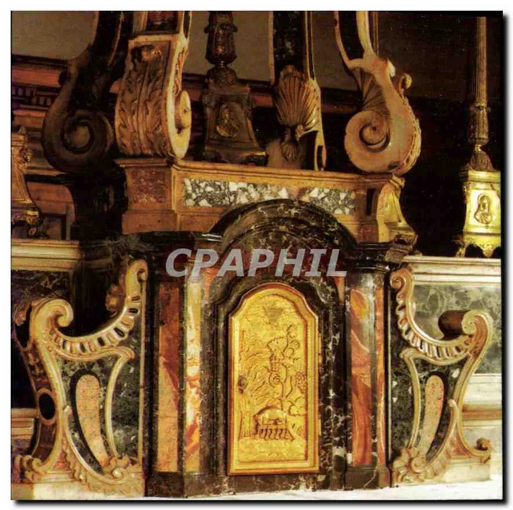 Altar barroco decorado com mármore e dourados — Edição Colégio São André - Frente