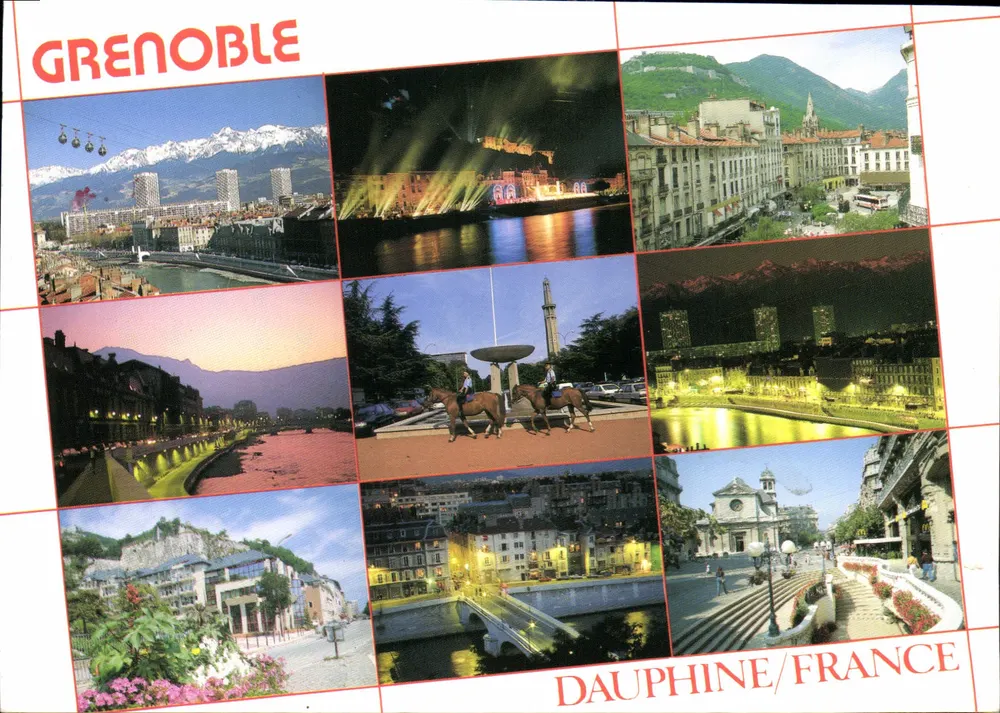 Grenoble — Diversos aspectos da capital do Dauphiné — Editor Grenoble - Frente