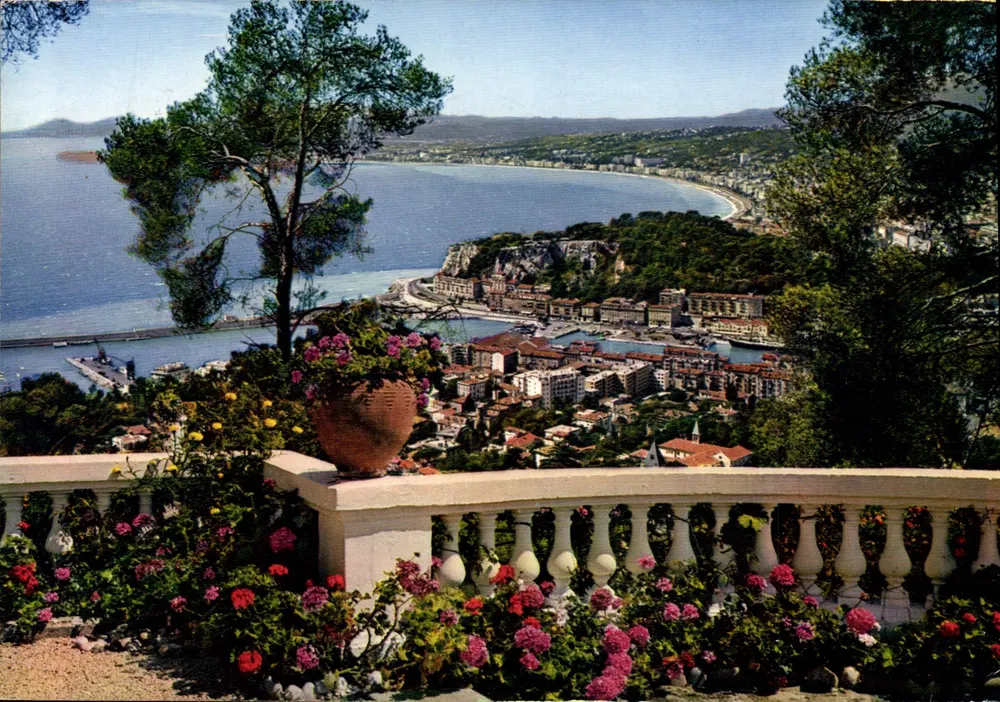 Vista geral de Nice — A Costa Azul — Edições Mexichrome, n° 722 - Frente