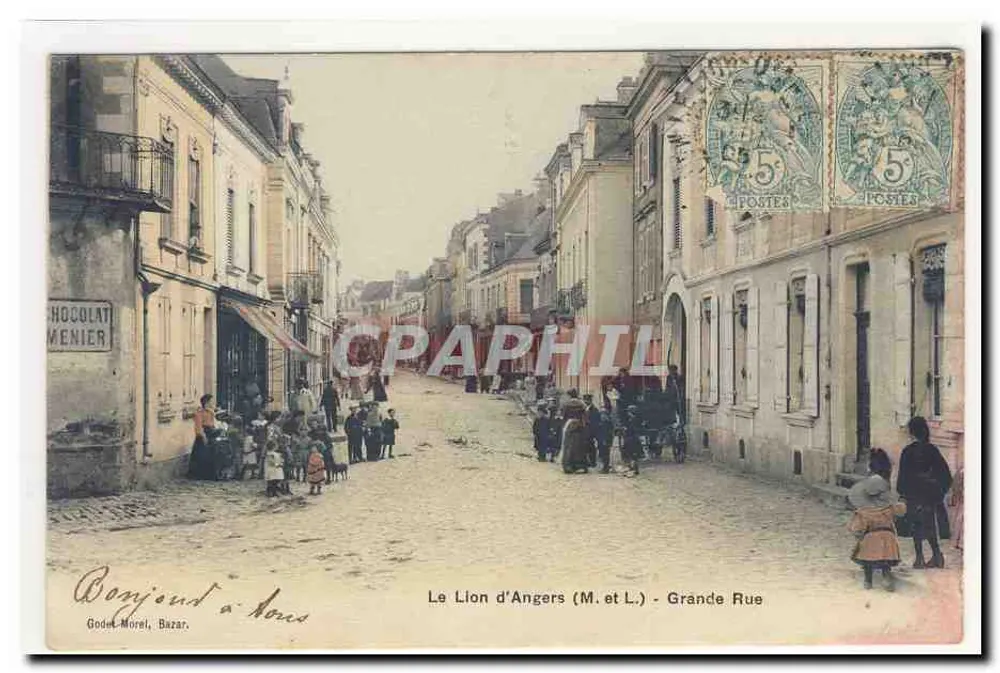 Il Leone di Angers (M. et L.) - Grande Rue — Godet-Morel, Bazar - Recto