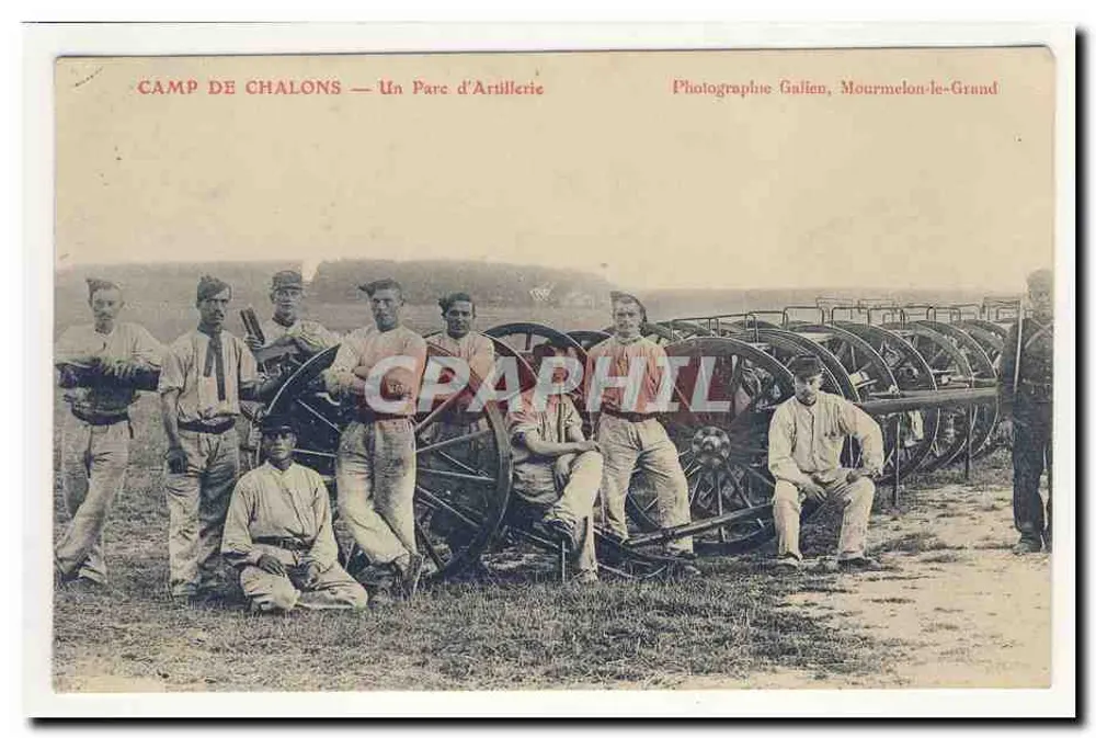 Lager von Chalons — Ein Artilleriepark — Photographie von Galién, Mourmelen-le-Grand - Vorderseite