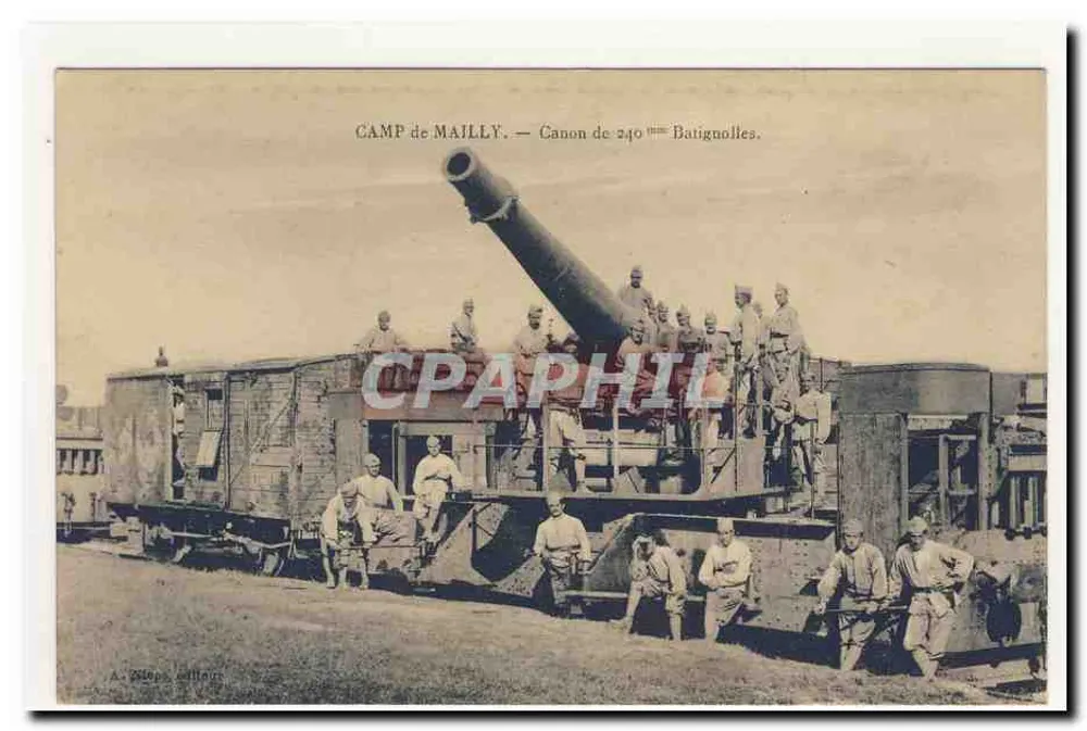 Camp de Mailly — 240 mm Batignolles-Kanone - Vorderseite