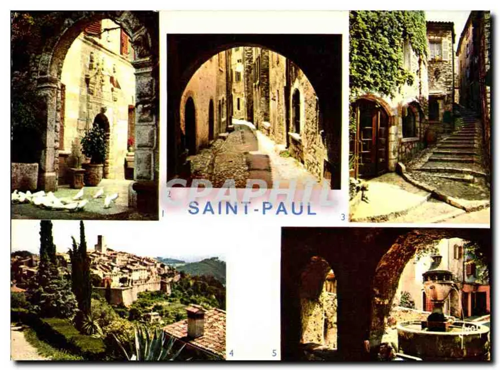 Saint-Paul-de-Vence — vista panorâmica e detalhes arquitetônicos — Éditions Jean-Jaurès - Frente