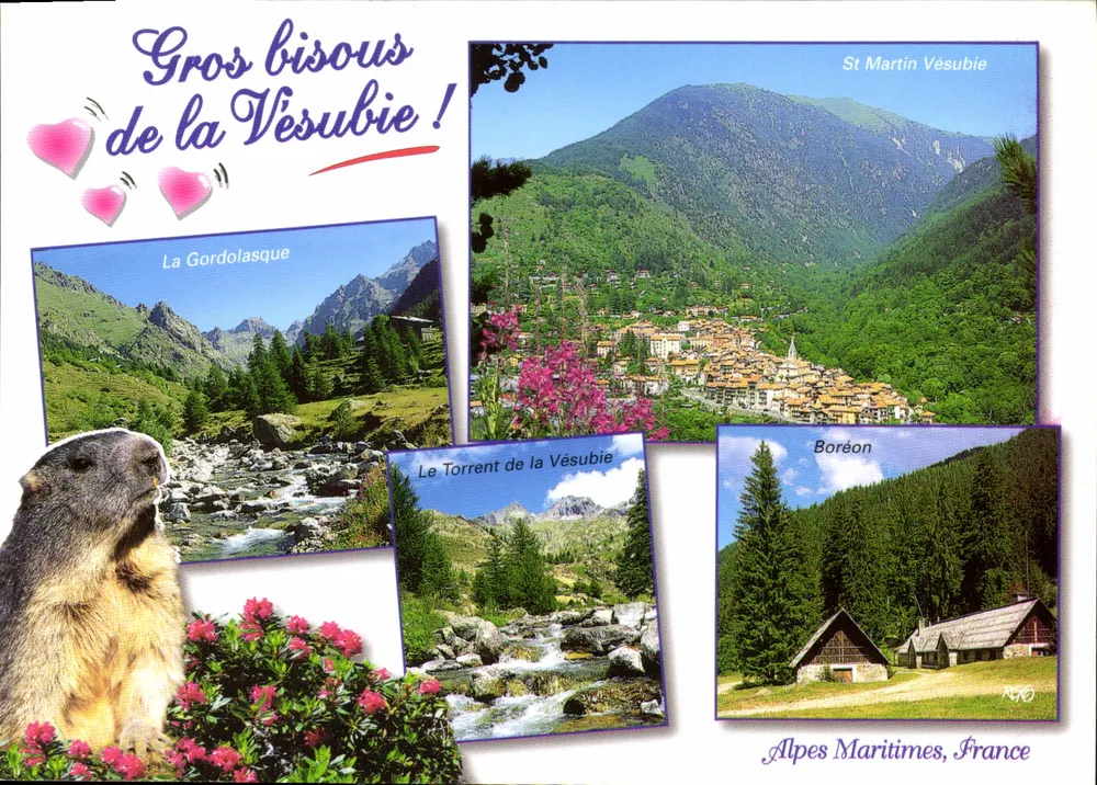 St Martin Vésubie — La Gordolasque, Der Vésubie-Bach, Boreon — Alpes-Maritimes, Frankreich - Vorderseite