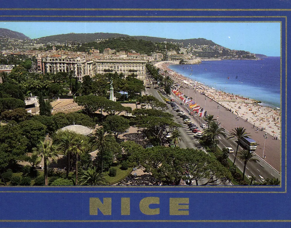 Nice — Luftbild der Promenade des Anglais und des Theaters — Éditions Mattes - Vorderseite