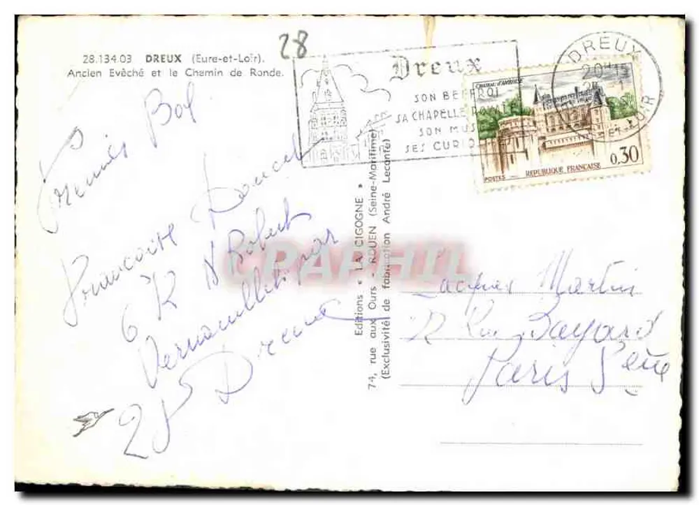 La Cigogne — Verlag Éditions de La Cigogne, rue aux Ours, Sceaux - Rückseite