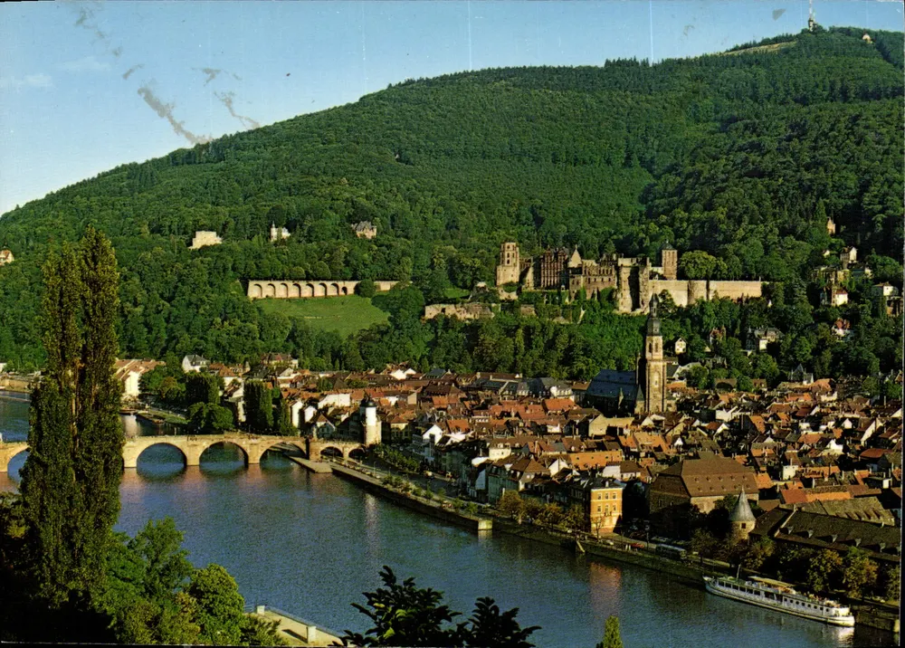 Heidelberg — Panoramablick vom Philosophenweg — Qualitätskarte Original Farbfoto, n° 706 - Vorderseite