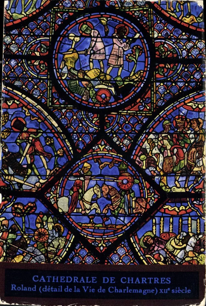 Kathedrale von Chartres — Detail aus dem Leben Karls des Großen (Roland) — Verlag Hénon - Vorderseite