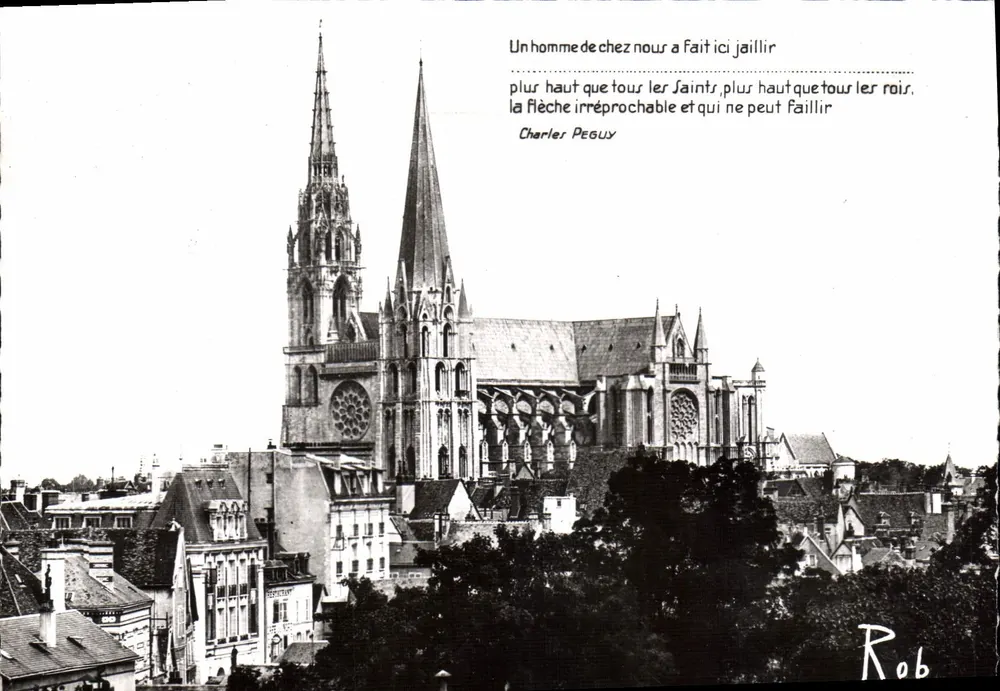 Chartres (Eure-et-Loir) — A Catedral (Lado Sul) — Ed. Lallet, Chartres - Frente