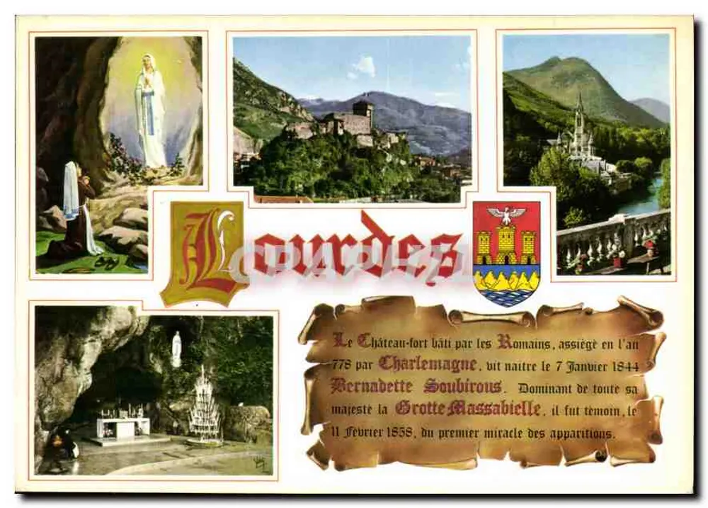 Lourdes — Aparições da Virgem — Editor P. Chambron, n° 65 - Frente