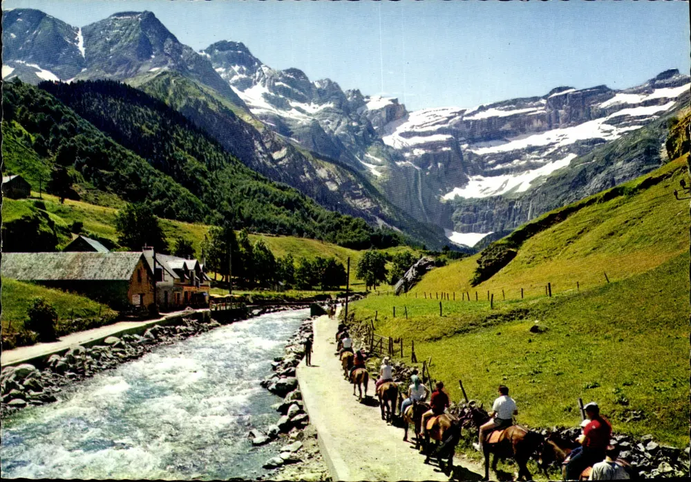 Gavarnie — O Cirque, o Gave e a Chaumière — Ed. A. Doucet, Pi. Peyranaïle - Frente