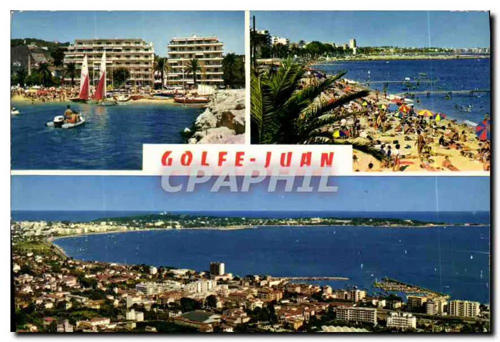 Golfe-Juan — Panoramablick und Strand — Mexichrome - Vorderseite