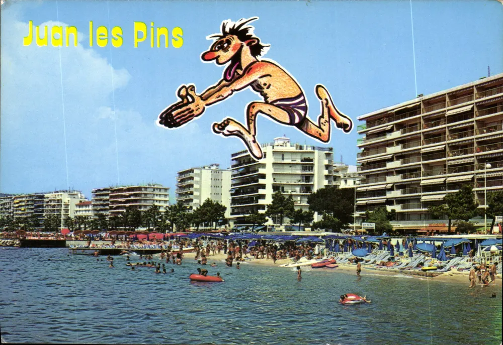 Juan les Pins — levendige strand — Uitgave A. 101, serie 404 - Voorkant