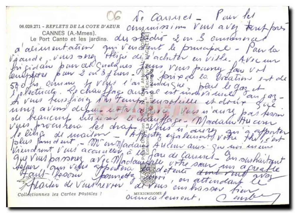 Cannes — Der Hafen Canto und die Gärten — IRIS - Rückseite