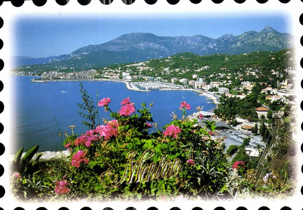 Menton — vista panorâmica — Les Éditions Mar - Frente