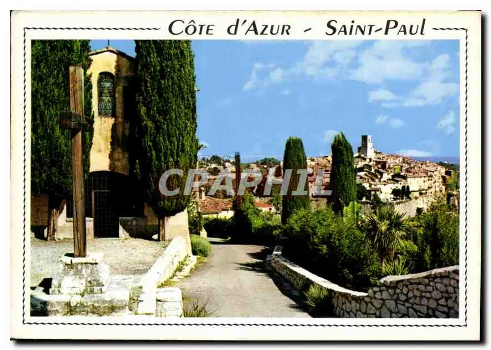 Côte d'Azur - Saint-Paul — allgemeiner Blick mit dem Mittelmeer im Hintergrund — Editions S.E.P.T. - NICE - Vorderseite