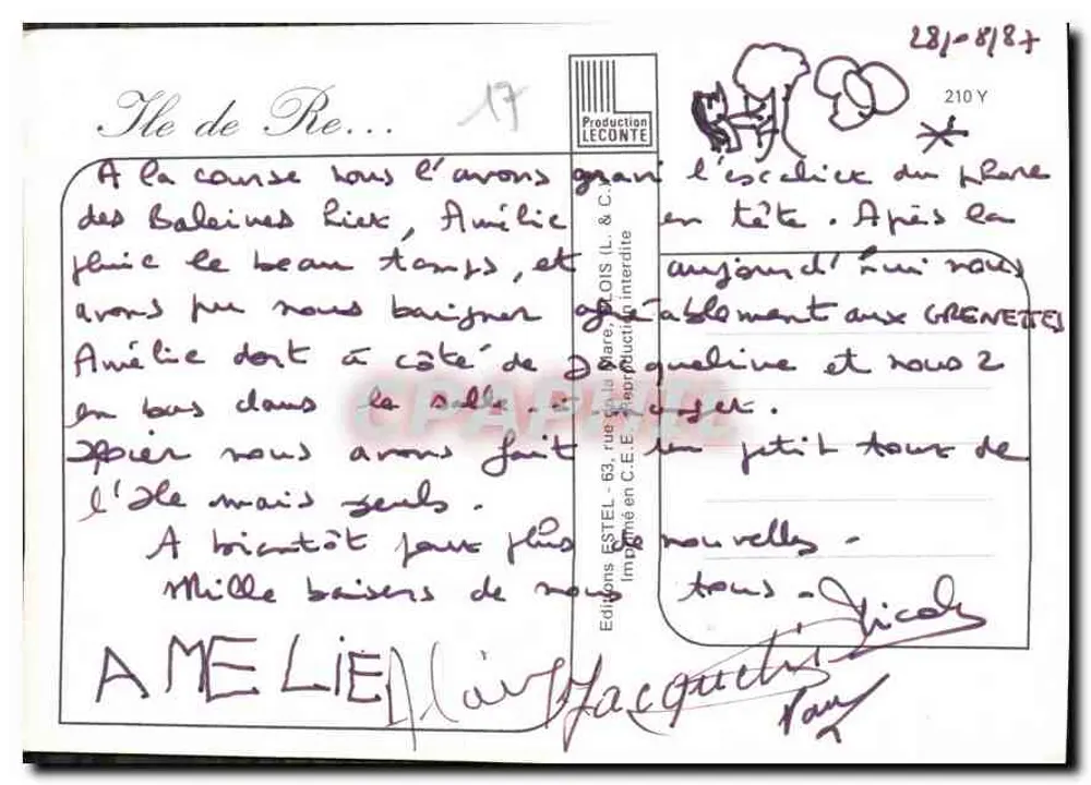 Ilha de Ré — Farol das Baleias — Estel - Verso