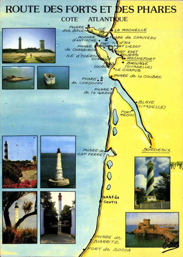 Route des Forts et des Phares — Atlantikküste — Verlag Élèa - Vorderseite