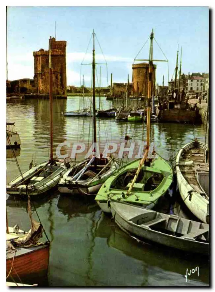 La Rochelle — Ansicht des alten Hafens mit den Kettentürmen und Saint-Nicolas — Éditions Jean-Jaurès & Arcueil - Vorderseite