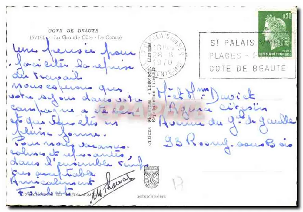 La Grande Côte - Le Concié — Edições Mexichrome, n°17/160 - Verso