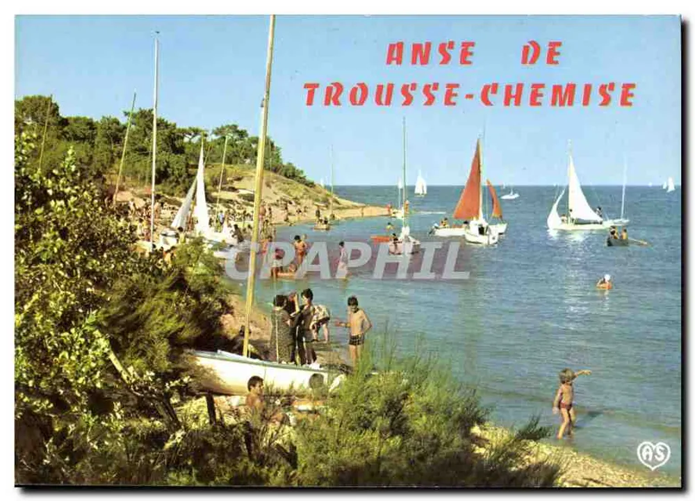 Anse de Trousse-Chemise — lebendiger Strand mit Segelbooten — Verlag Artaud Frères, Nr. 196 - Vorderseite