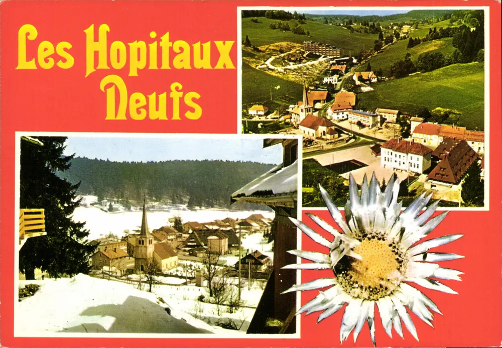 Les Hopitaux-Neufs — Estação de esportes de inverno - Curativo de ar — Impressor Mâcon - Frente