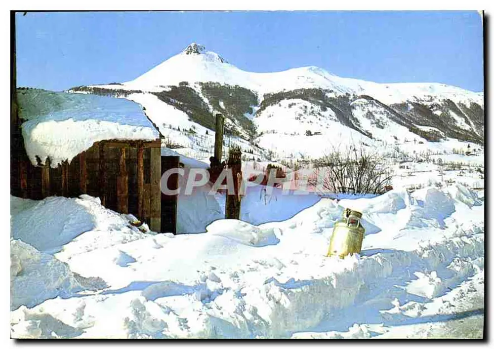 Monts d'Auvergne — schneeverdecktes Landschaft — Luxus-Ausgabe - Vorderseite