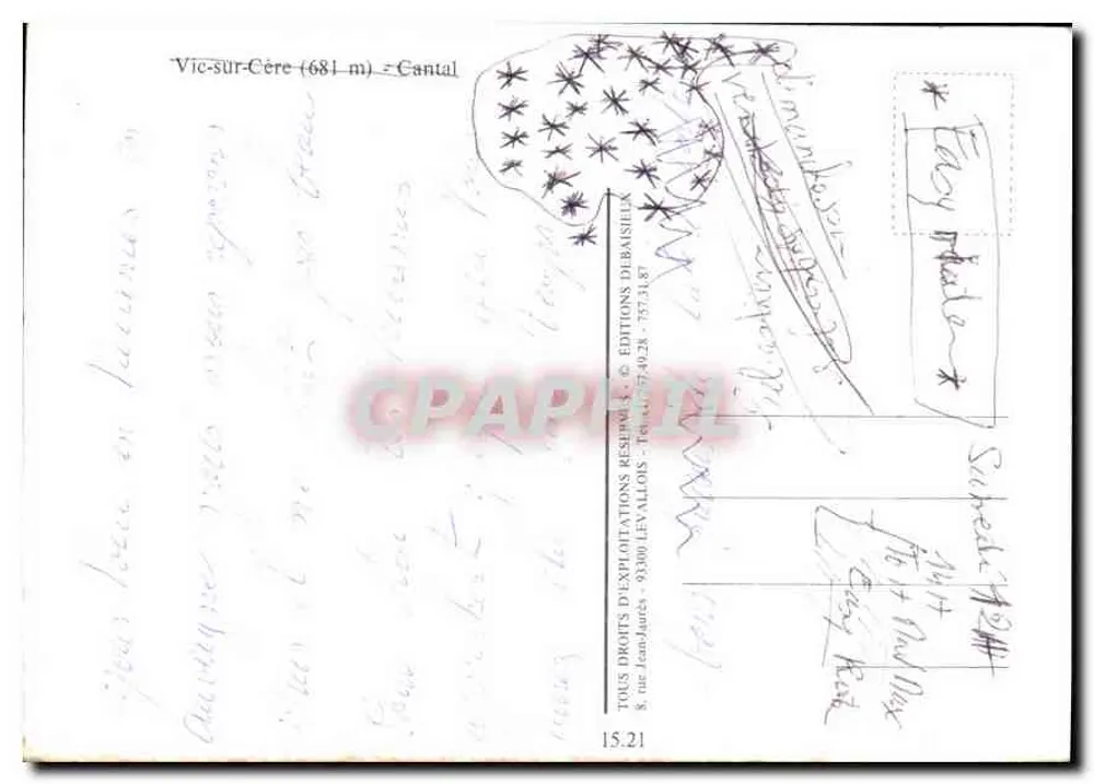 Vic-sur-Cère — vista aérea — Éditions Levallois - Verso
