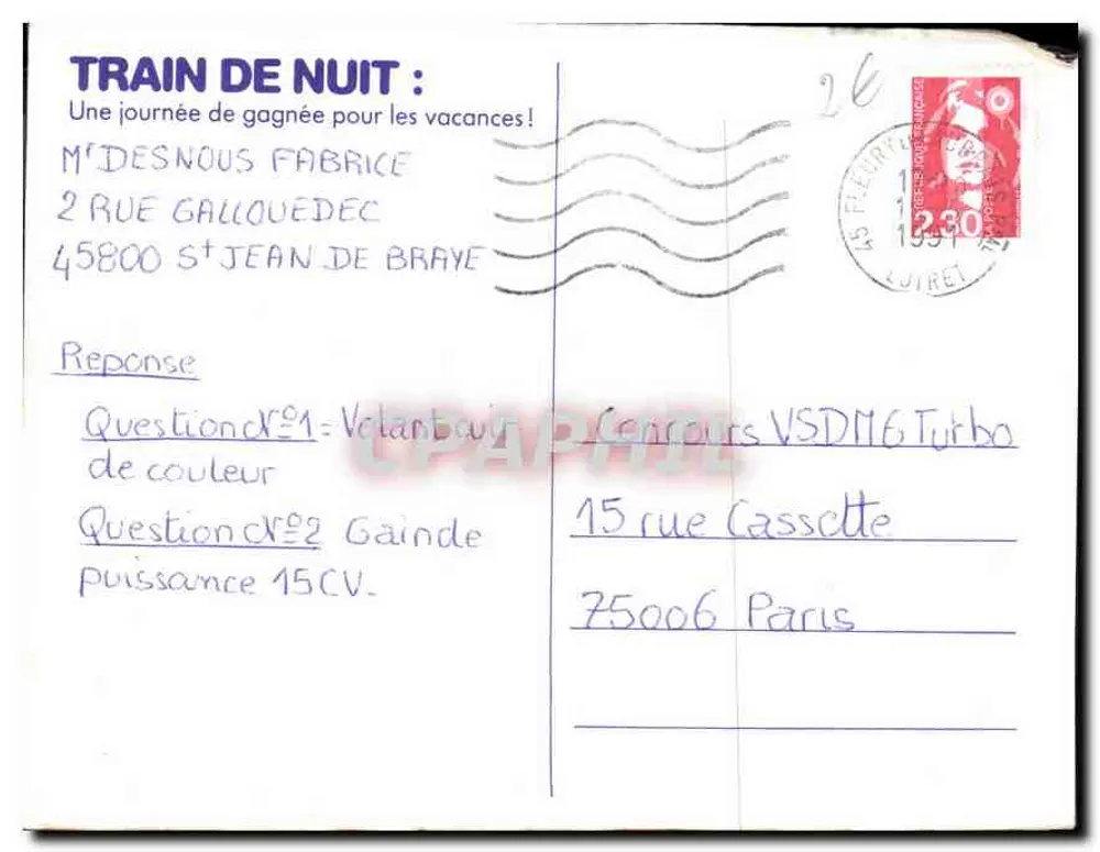 Stoffkaninchen — Nachtfahrt — SNC — Familienreisen - Rückseite