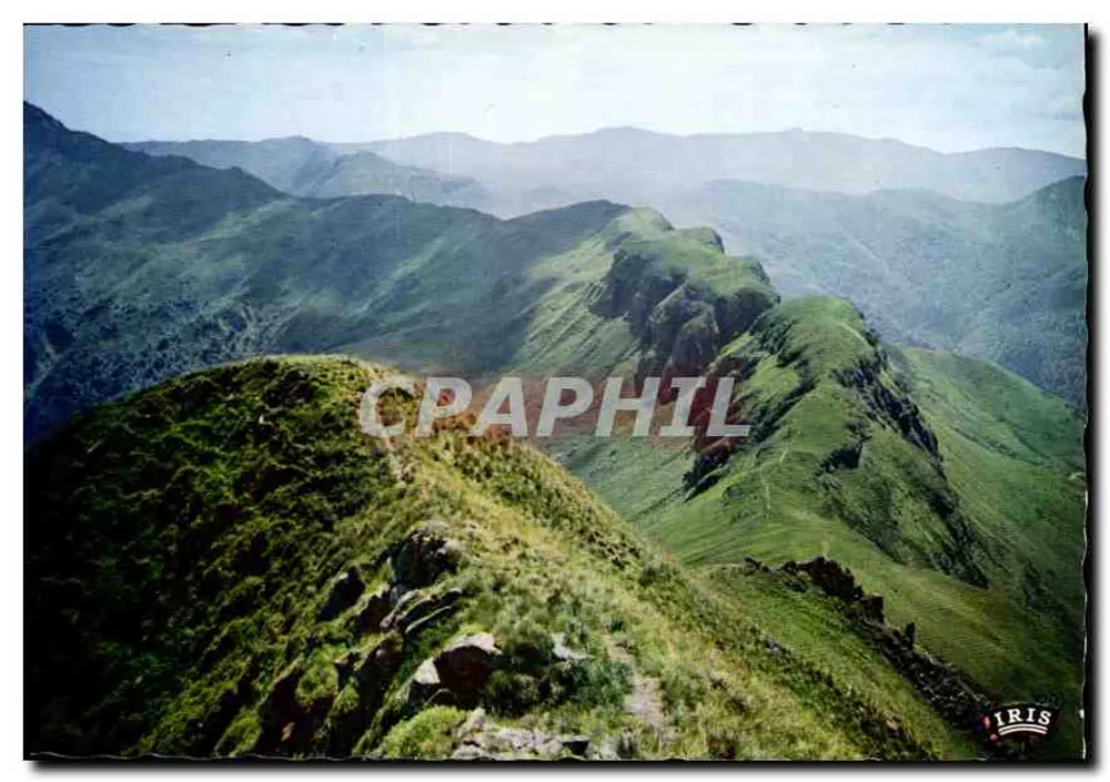 O Cantal pitoresco — O Puy Mary visto do Puy Griou — Edições Théophile em Limoges - Frente