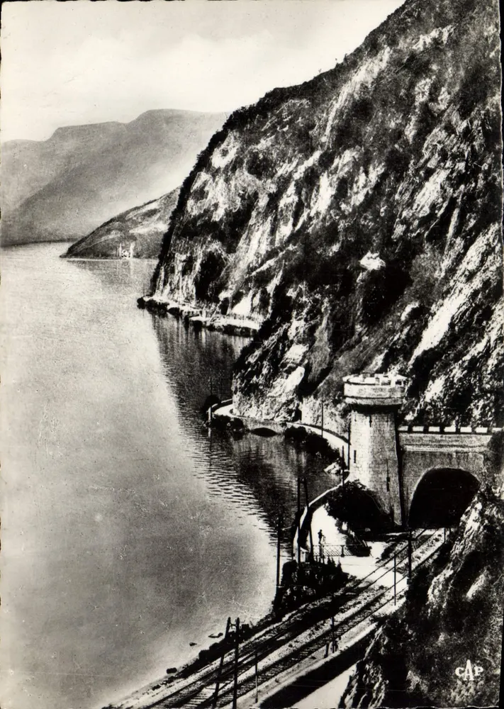 Lago di Bourget — Tunnel di San Innocenzo e Rocce di Brison — C.A.P. Parigi - Recto
