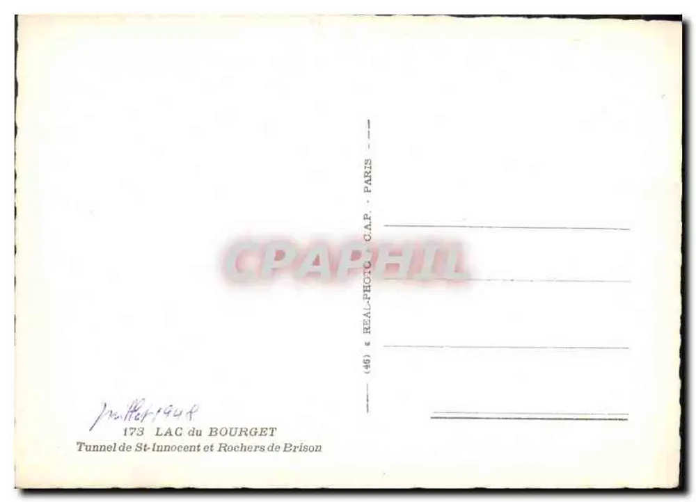 Lago di Bourget — Tunnel di San Innocenzo e Rocce di Brison — C.A.P. Parigi - Verso